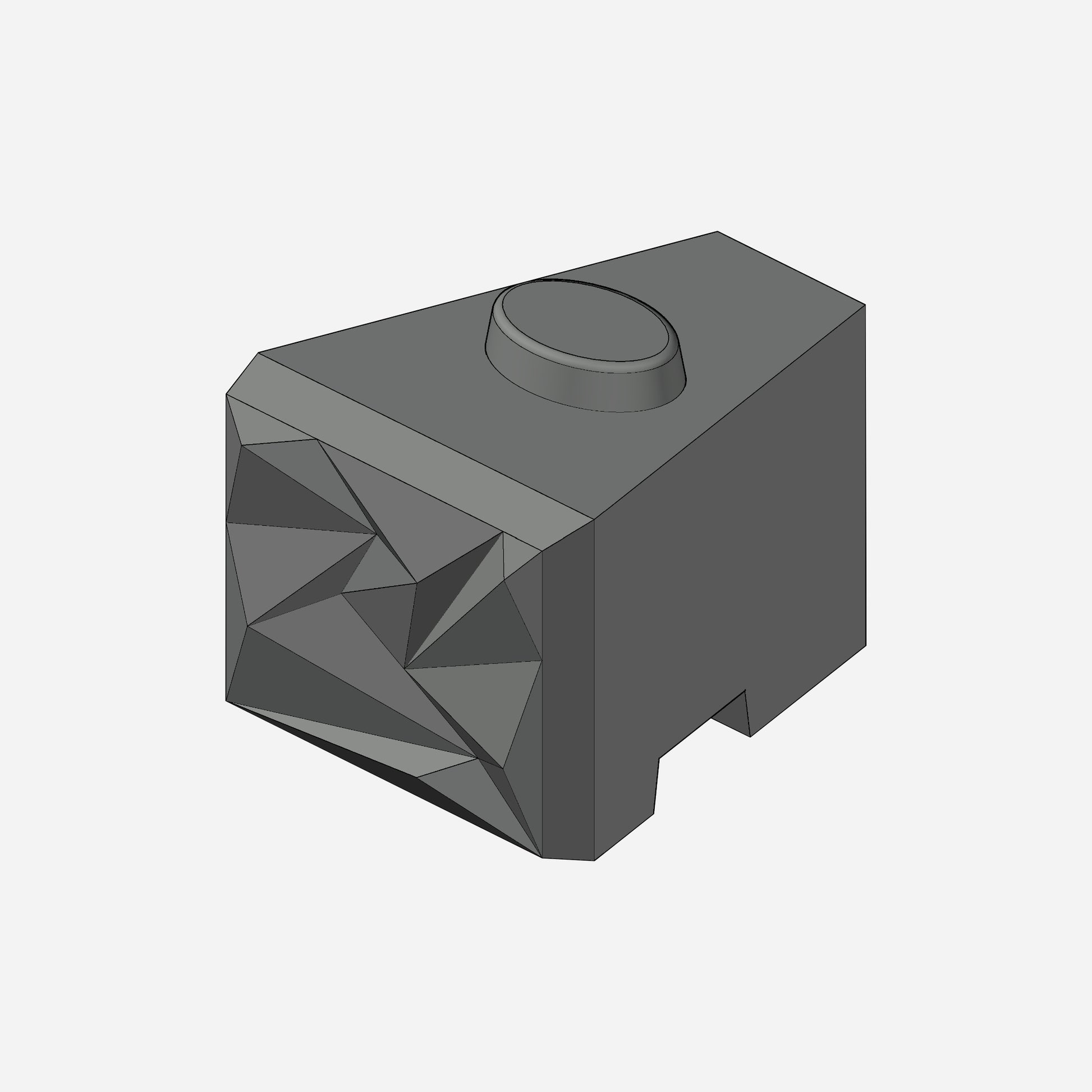 3D Ansicht eines Mauersteins der Variante B