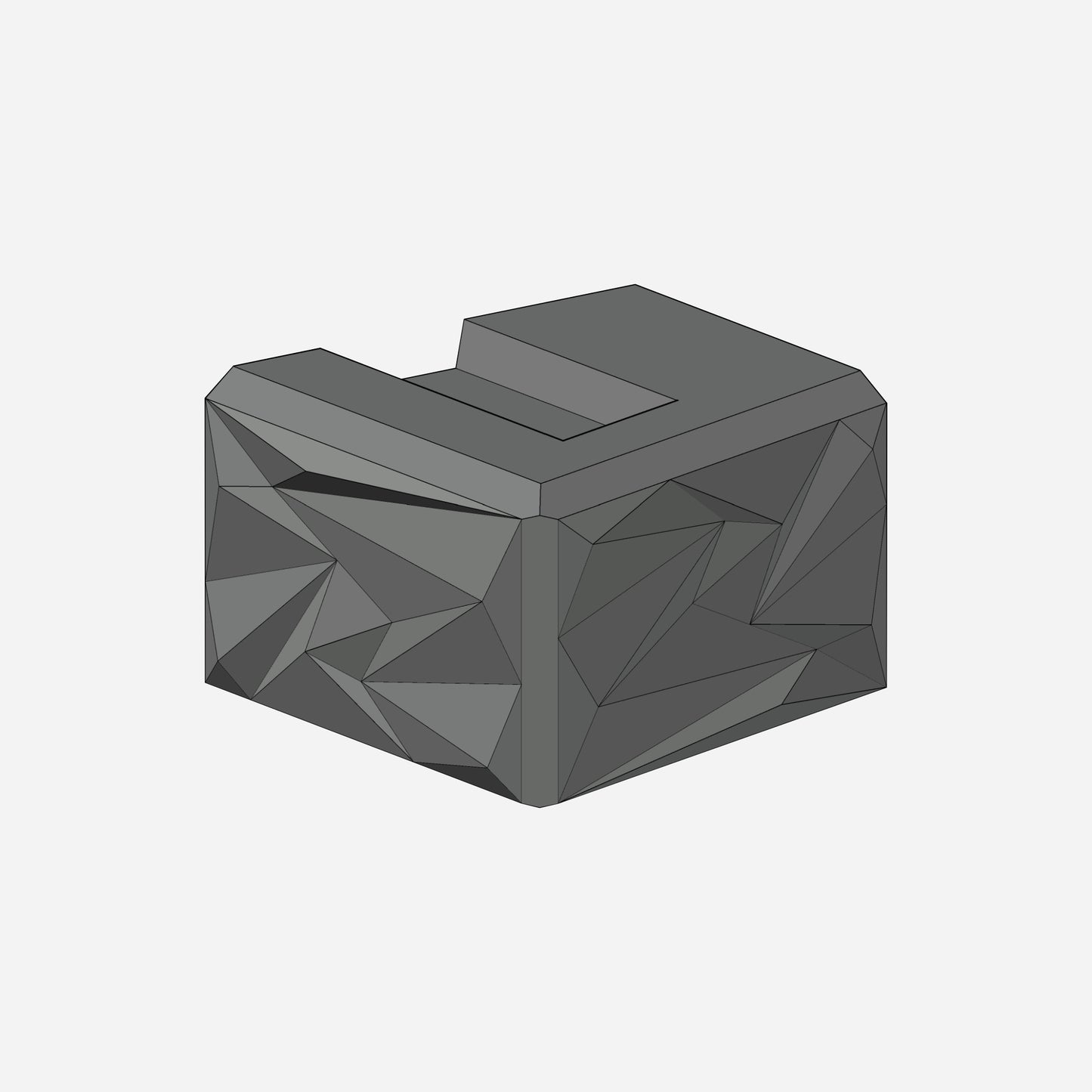 3D Ansicht eines Mauersteins der Variante D