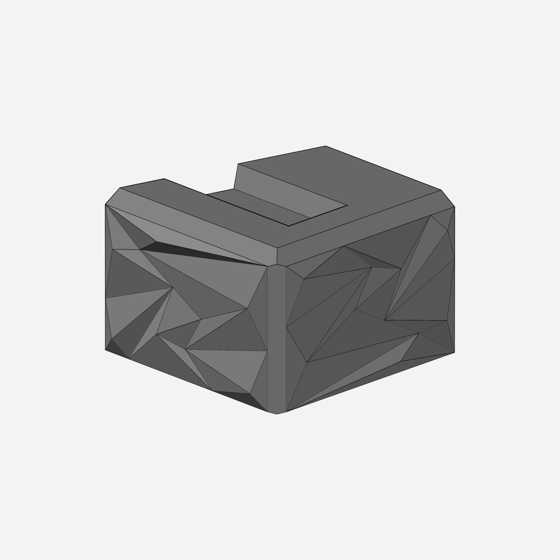 3D Ansicht eines Mauersteins der Variante D